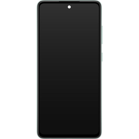 Сензорен дисплей Samsung Galaxy A52s 5G A528, с рамка, зелен, сервизен пакет GH82-26861E