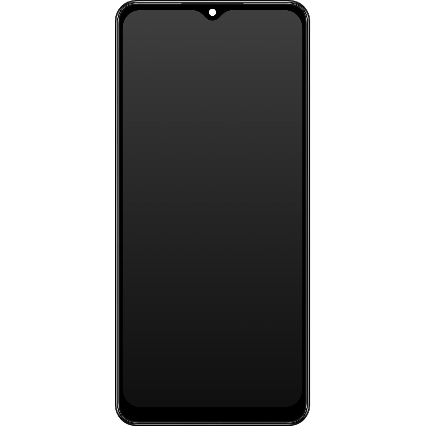 Сензорен дисплей Samsung Galaxy A02 A022, с рамка, черен, сервизен пакет GH82-25249A