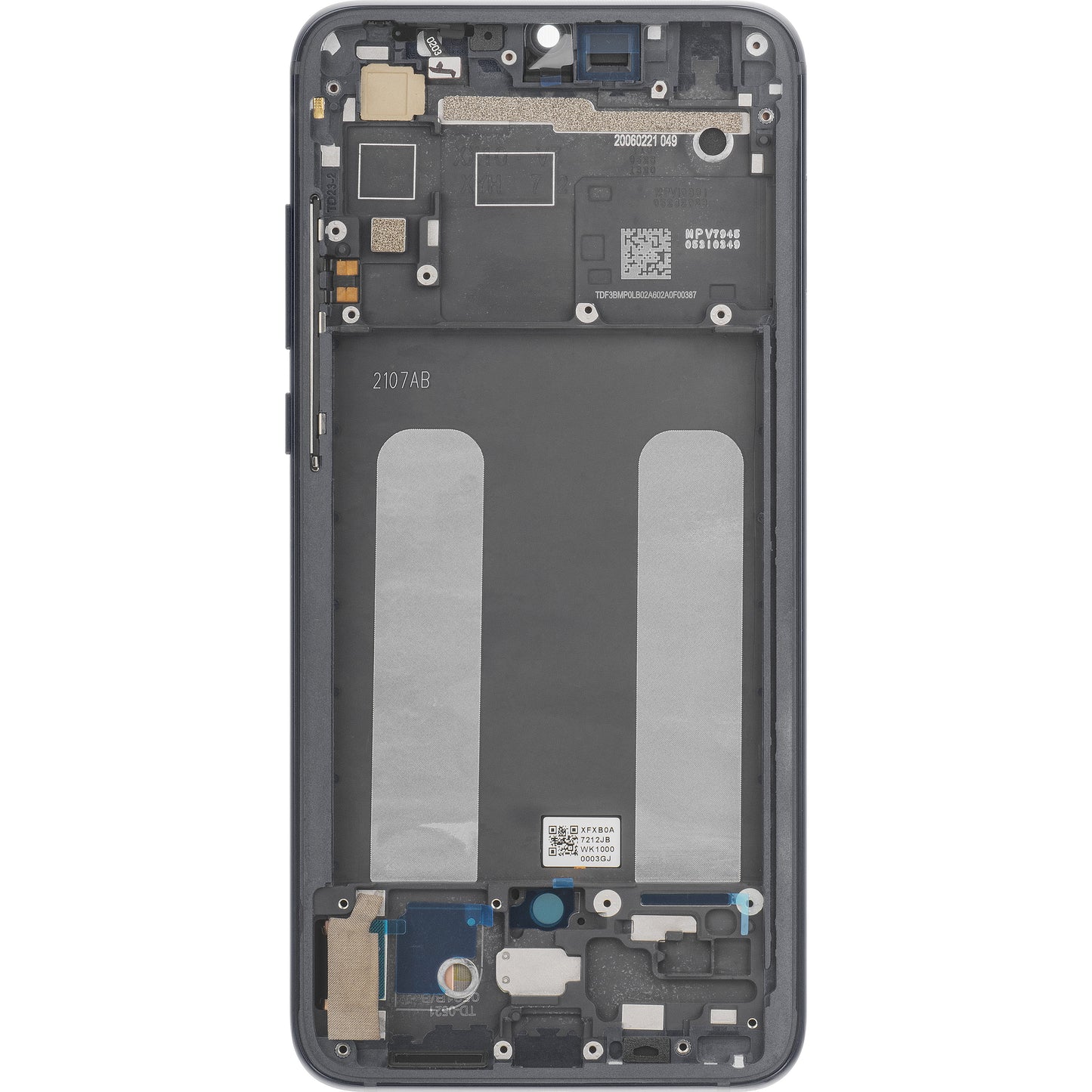 Дисплей с тъчскрийн Xiaomi Mi 9 Lite, с рамка, сив, Service Pack 560610118033