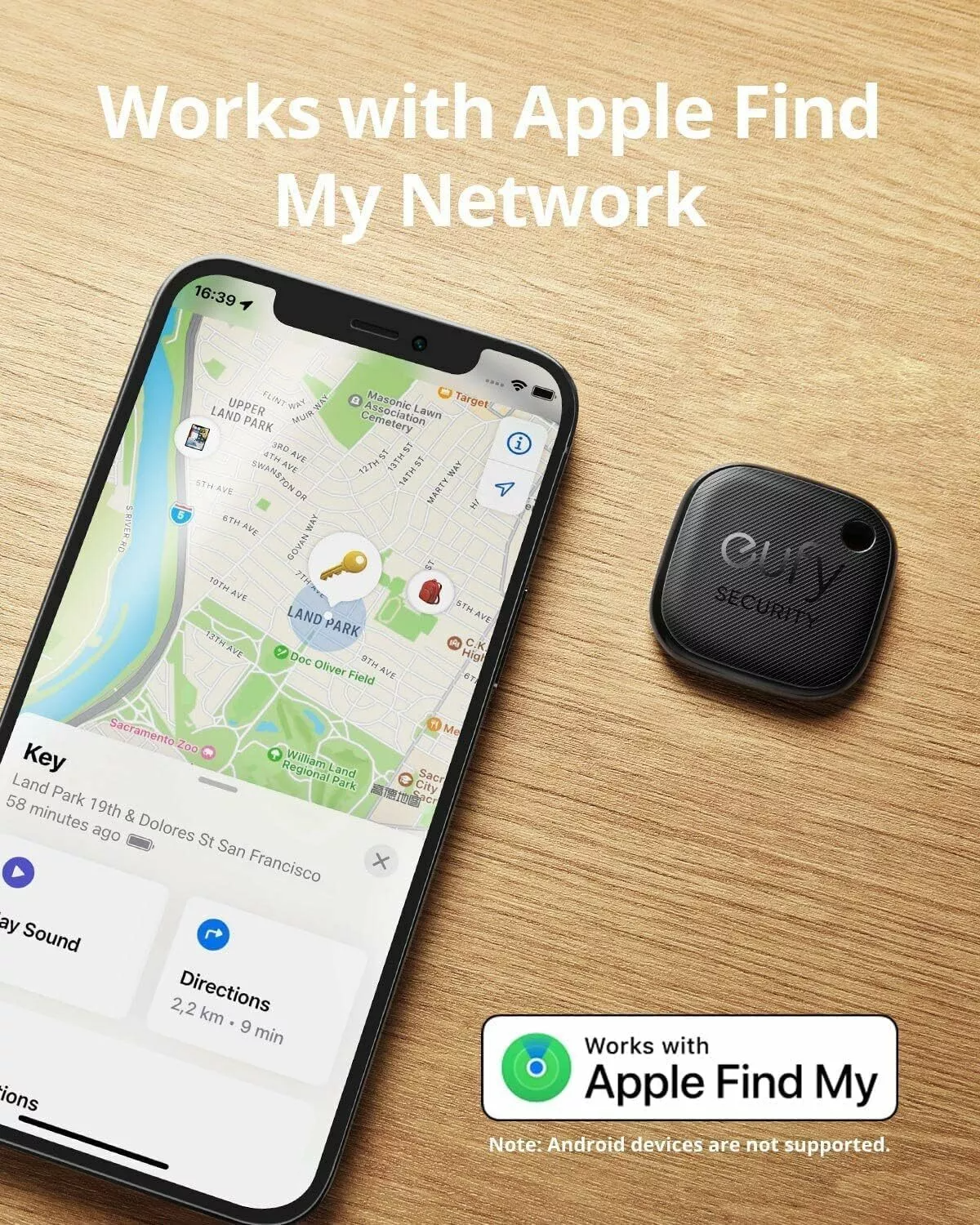 Eufy Security SmartTrack Link за iOS Series, комплект от 4 броя, черен E87B0012