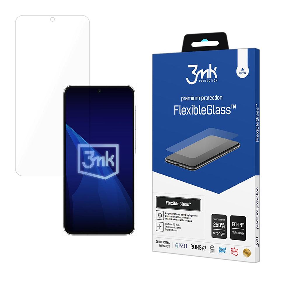 Протектор за екран 3MK FlexibleGlass за Samsung Galaxy A57 5G, гъвкаво стъкло, пълно залепване
