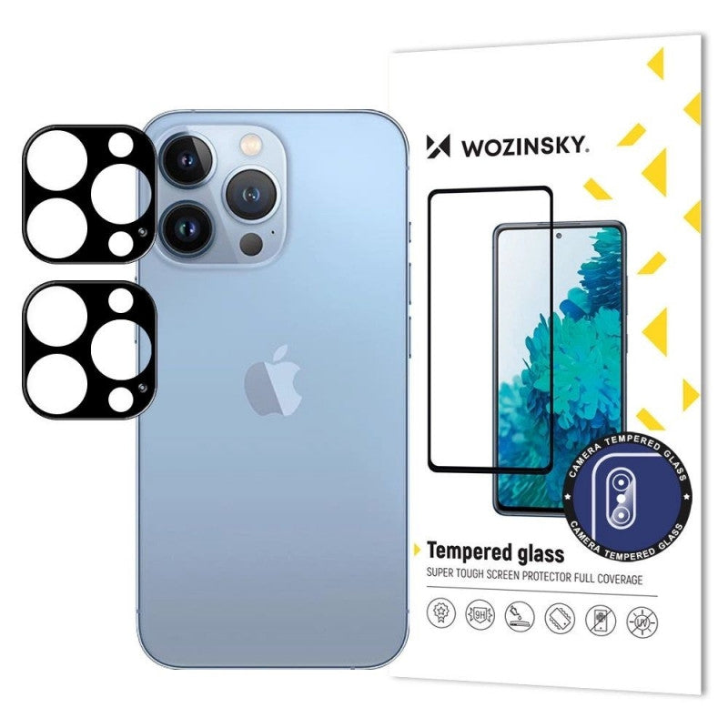 WZK Rear Camera Protection Film for Apple iPhone 17, Tempered Glass, Set of 2 pieces, Black