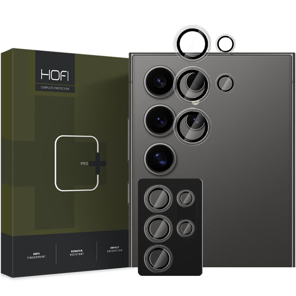 Протектор за задна камера HOFI CamRing PRO+ за Samsung Galaxy S25 Ultra S938, закалено стъкло, черен