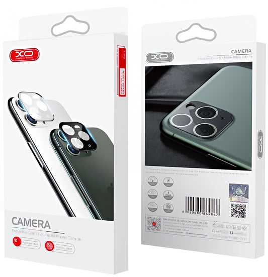 Протектор за задна камера XO Design 3D за Apple iPhone 12 Pro Max, закалено стъкло, черен