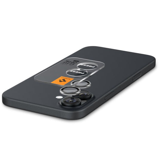 Spigen EZ FIT Защитно фолио за задна камера за Apple iPhone 16 Plus / 16, със защита от стъкло, комплект 2 броя, прозрачно AGL07921
