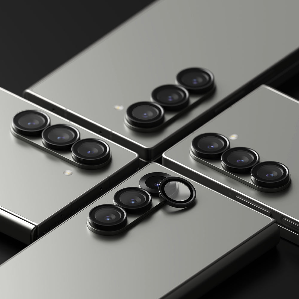 Защитно фолио за задна камера Ringke за Samsung Galaxy Z Fold6 F956, закалено стъкло, комплект от 2 броя, черно