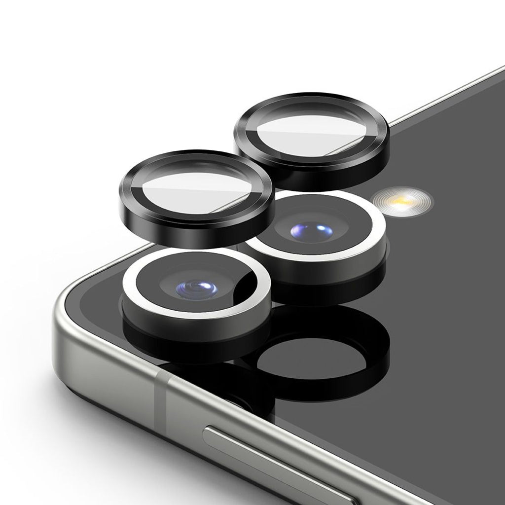 Защитно фолио за задна камера Ringke за Samsung Galaxy Z Flip7 F766, закалено стъкло, комплект от 2 броя, черно