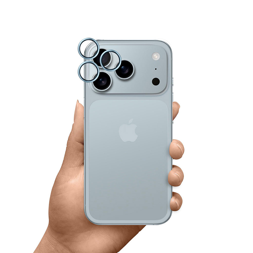 Фолио за защита на задната камера 3MK Hardy Protection Pro за Apple iPhone 17 Pro Max / 17 Pro, Закалено стъкло, Синьо