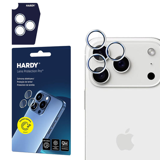 Защитно фолио за задна камера 3MK Hardy Protection Pro за Apple iPhone 17 Pro Max / 17 Pro, закалено стъкло, сребристо