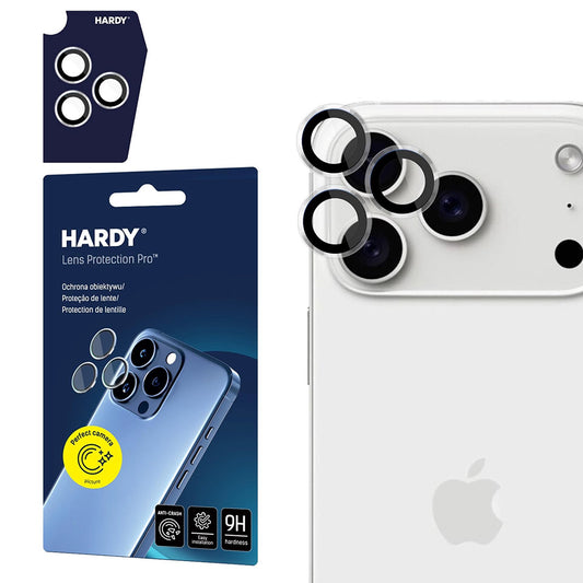 Защитно фолио за задна камера 3MK Hardy Protection Pro за Apple iPhone 17 Pro Max / 17 Pro, закалено стъкло, прозрачно