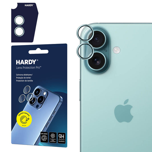 Защитно фолио за задна камера 3MK Hardy Protection Pro за Apple iPhone 17, Закалено стъкло, Зелено