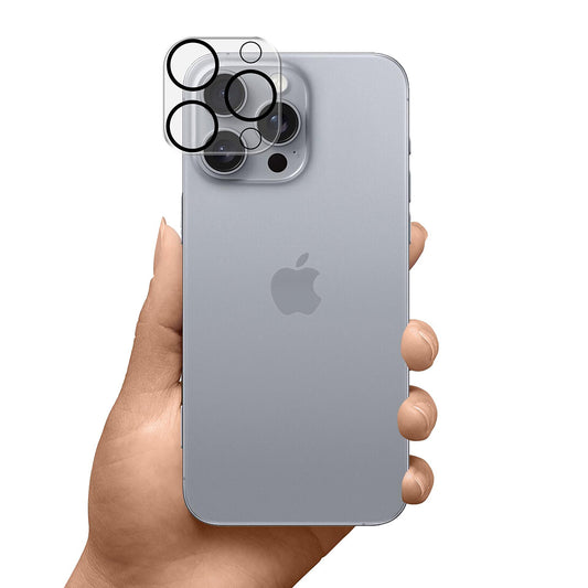 Протектор за задна камера 3MK Pro Full Cover за Apple iPhone 16 Pro Max / 16 Pro, закалено стъкло, черен