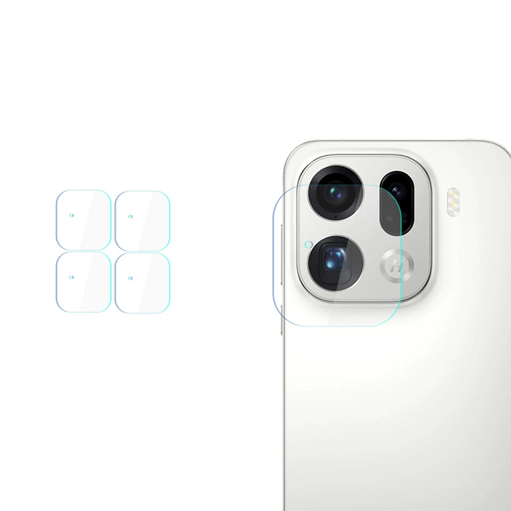 Фолио за защита на задната камера 3MK Protection за Oppo Find X9 Pro, закалено стъкло, комплект от 4 броя, прозрачно