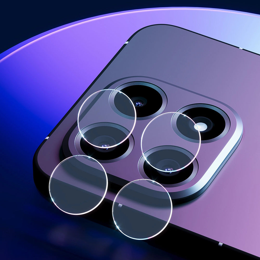 Фолио за защита на задната камера 3MK Protection за Oppo Find X9 Pro, закалено стъкло, комплект от 4 броя, прозрачно