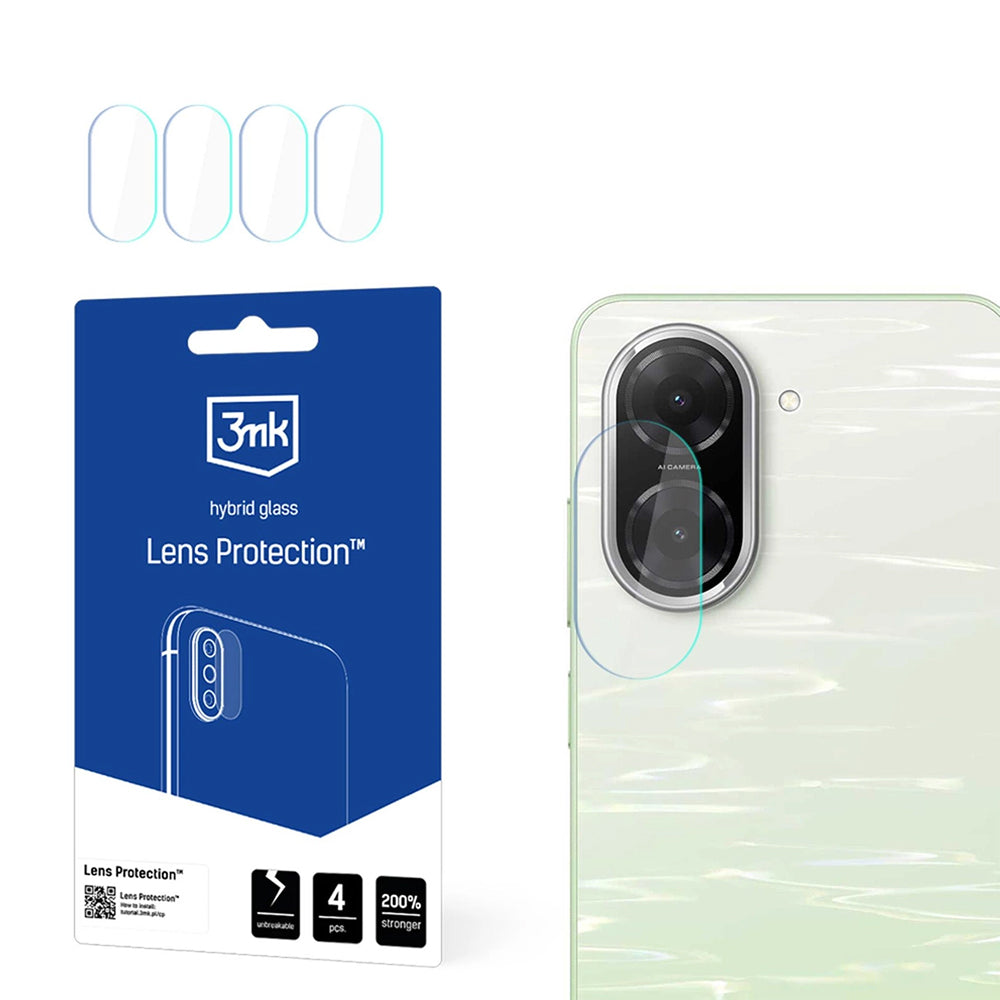 Протектор за задна камера 3MK Protection за Xiaomi Redmi A5 4G, гъвкаво стъкло, комплект от 4 броя, прозрачен