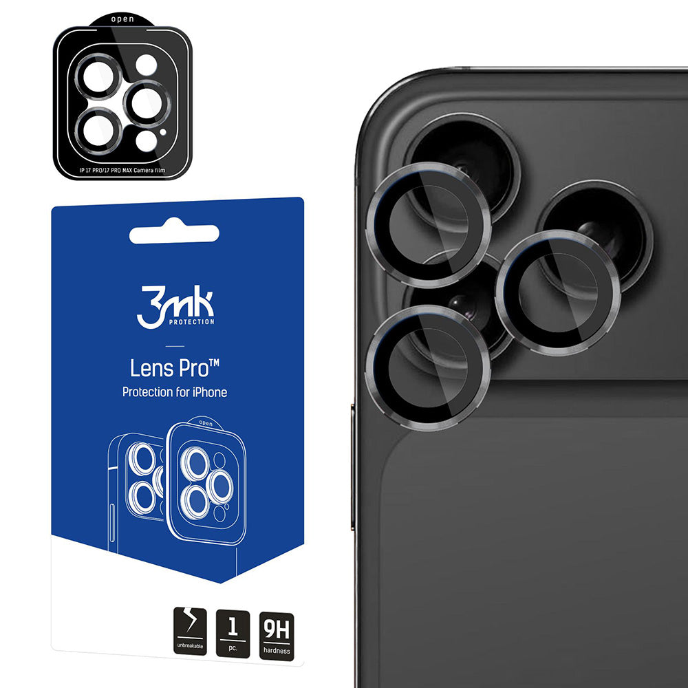 Фолио за защита на задната камера 3MK Protection Pro за Apple iPhone 17 Pro Max / 17 Pro, Закалено стъкло, Бежово