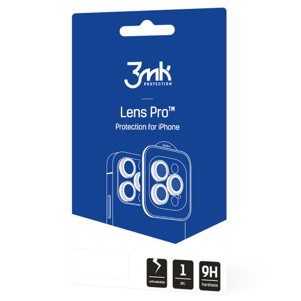 Защитно фолио за задна камера 3MK Protection Pro за Apple iPhone 17 Pro Max / 17 Pro, закалено стъкло, многоцветно