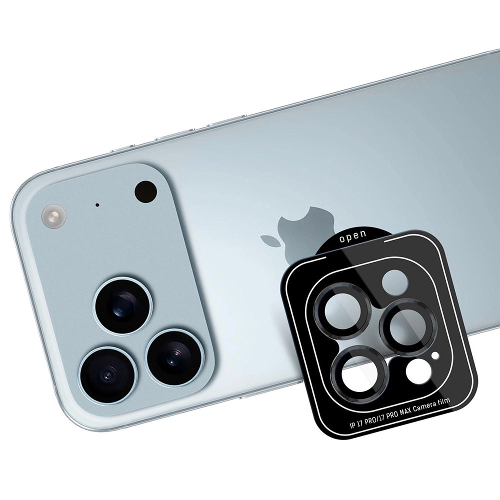 Защитно фолио за задна камера 3MK Protection Pro за Apple iPhone 17 Pro Max / 17 Pro, закалено стъкло, черно