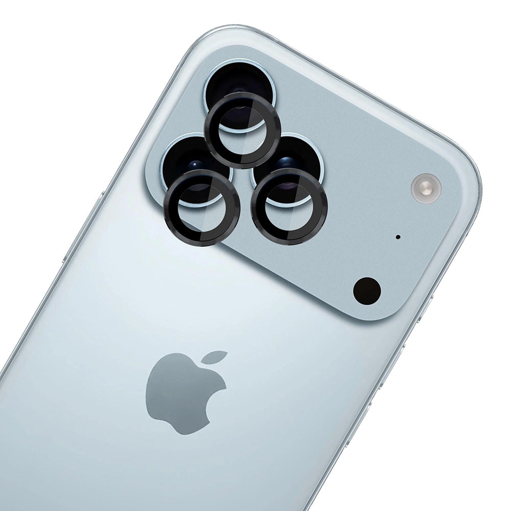 Защитно фолио за задна камера 3MK Protection Pro за Apple iPhone 17 Pro Max / 17 Pro, закалено стъкло, черно