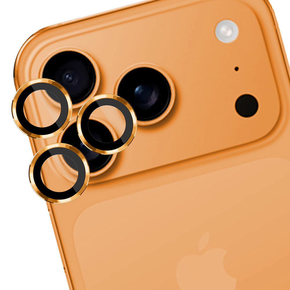 Фолио за защита на задната камера 3MK Protection Pro за Apple iPhone 17 Pro Max / 17 Pro, Закалено стъкло, Оранжево