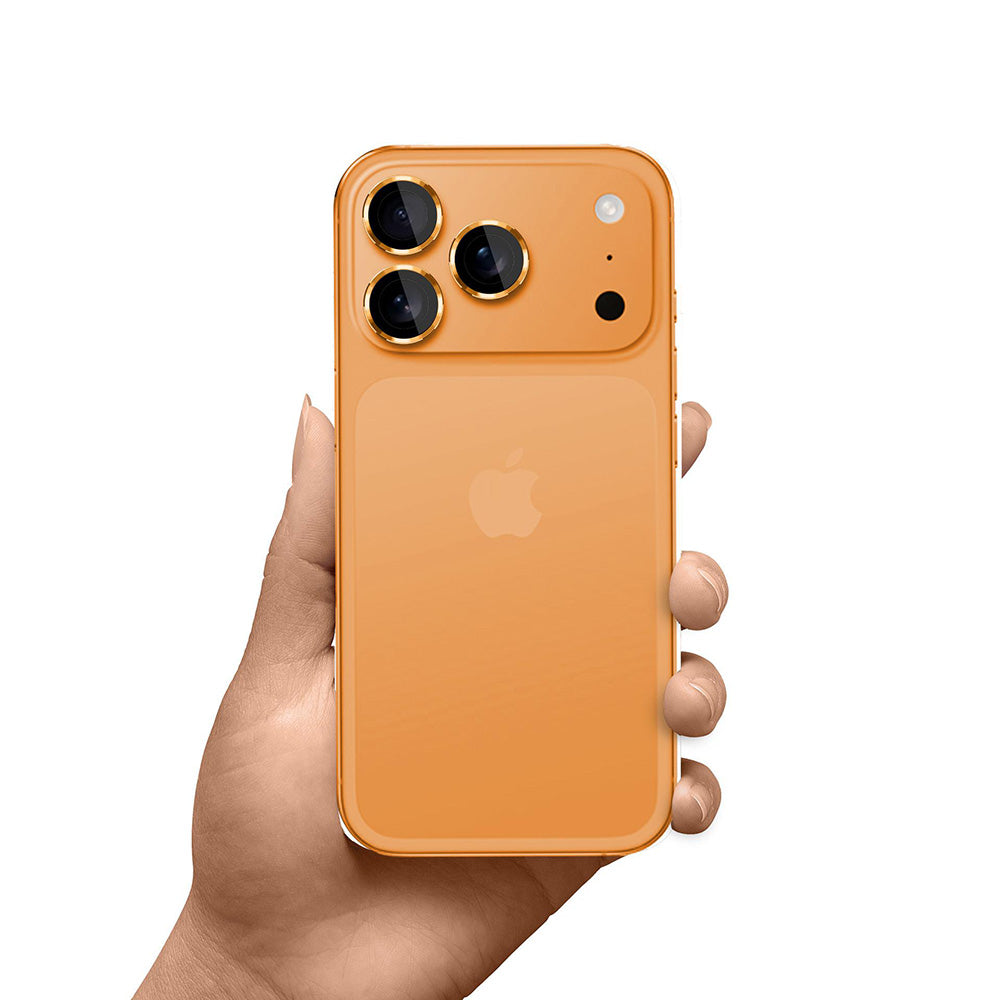 Фолио за защита на задната камера 3MK Protection Pro за Apple iPhone 17 Pro Max / 17 Pro, Закалено стъкло, Оранжево