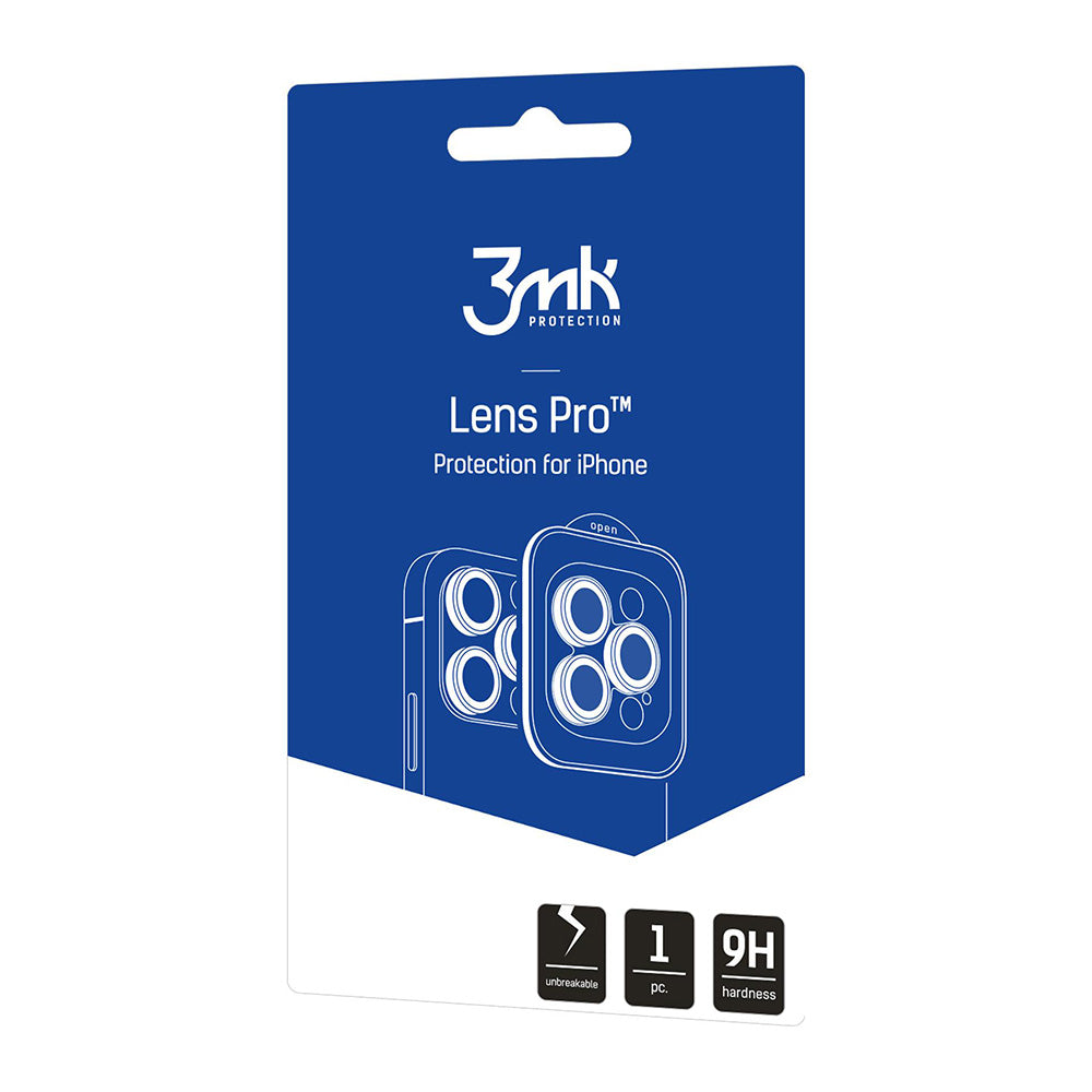 Фолио за защита на задната камера 3MK Protection Pro за Apple iPhone 17 Pro Max / 17 Pro, Закалено стъкло, Оранжево