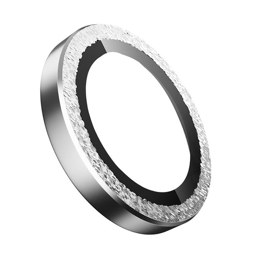 Фолио за защита на задната камера Blueo Glitter Diamond Metal Frame за Apple iPhone 17, Закалено стъкло, Сребристо