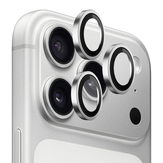 Фолио за защита на задната камера Blueo Metal Frame за Apple iPhone 17 Pro Max / 17 Pro, закалено стъкло, сребристо