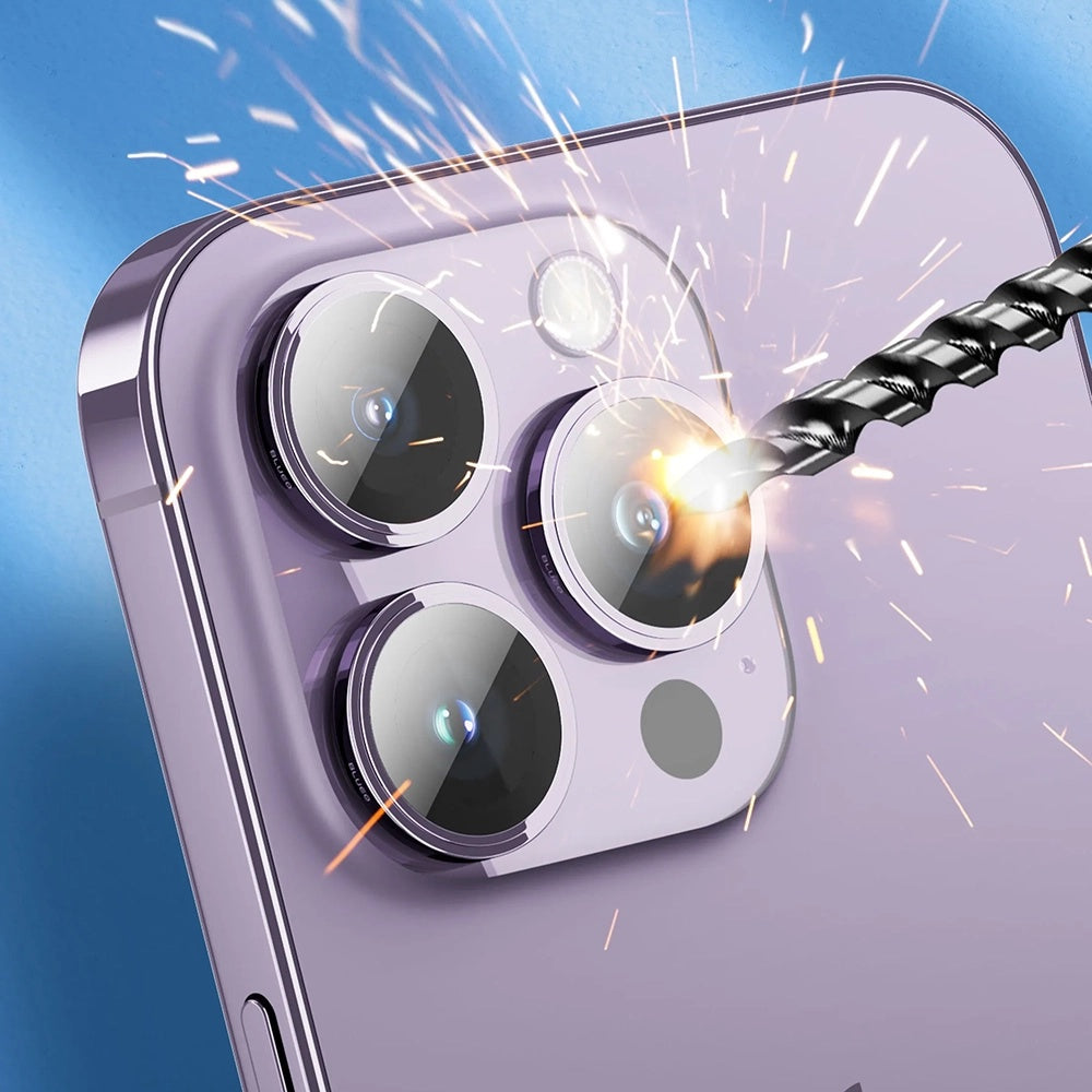Протектор за задна камера Blueo Sapphire Crystal за Apple iPhone 14 Pro Max / 14 Pro, закалено стъкло, лилав