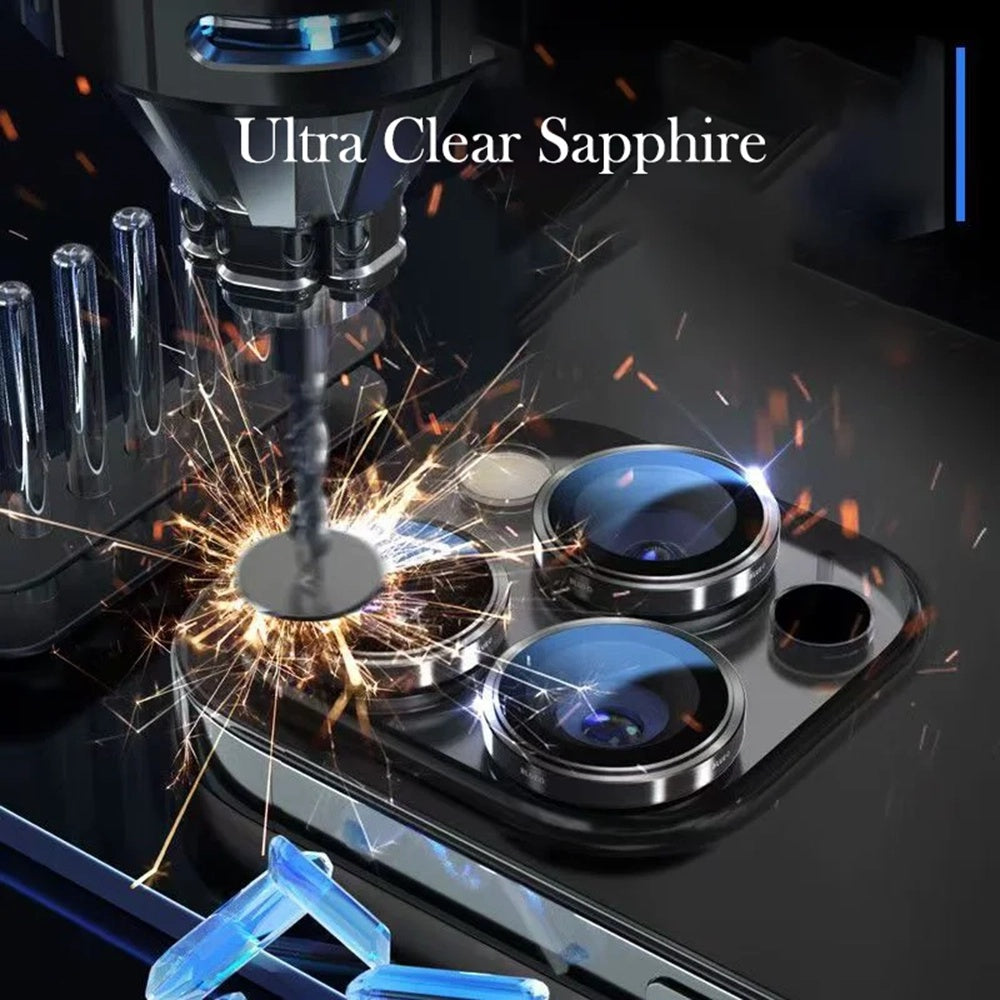 Протектор за задна камера Blueo Sapphire Crystal за Apple iPhone 14 Pro Max / 14 Pro, закалено стъкло, лилав
