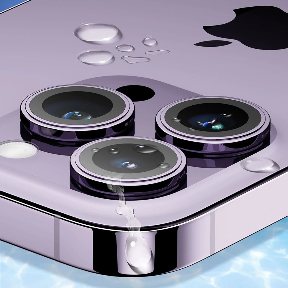Протектор за задна камера Blueo Sapphire Crystal за Apple iPhone 14 Pro Max / 14 Pro, закалено стъкло, лилав