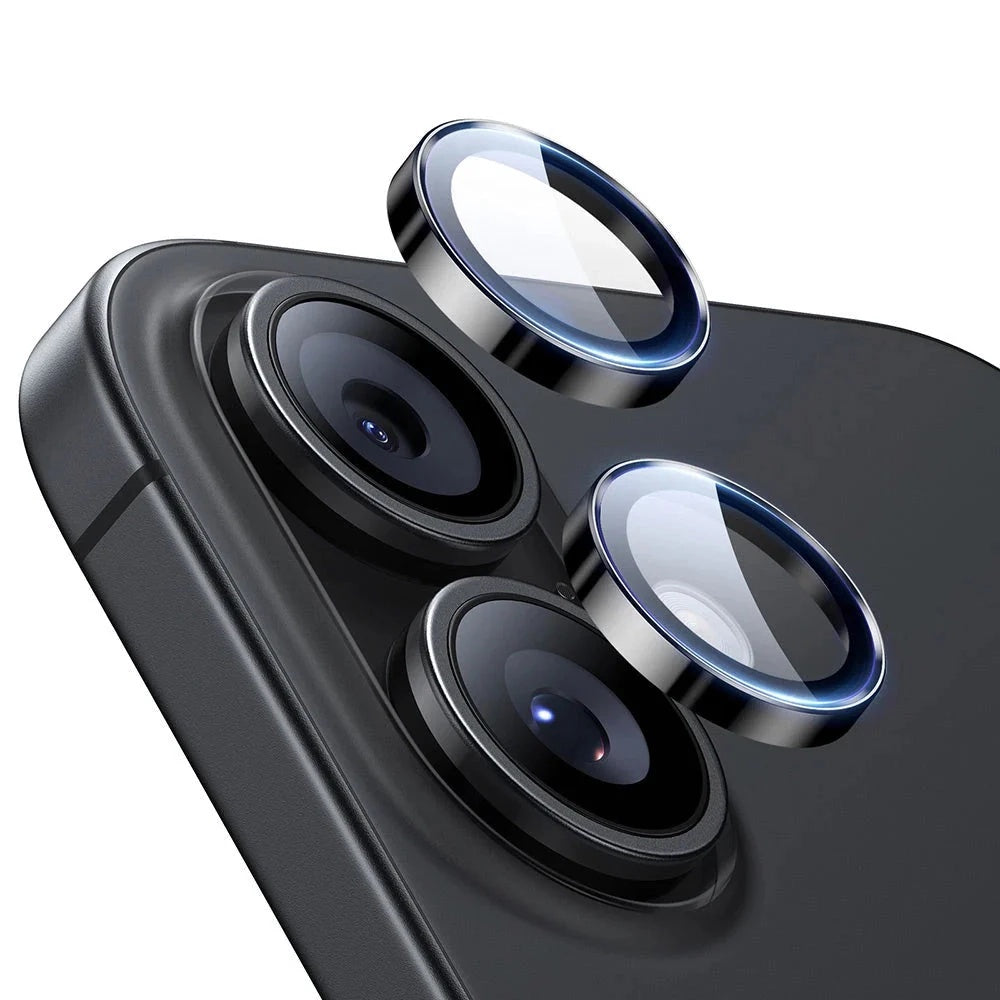 Защитно фолио ESR Armorite за задна камера за Apple iPhone 17 / 16 Plus / 16, закалено стъкло, комплект от 2 броя, черно