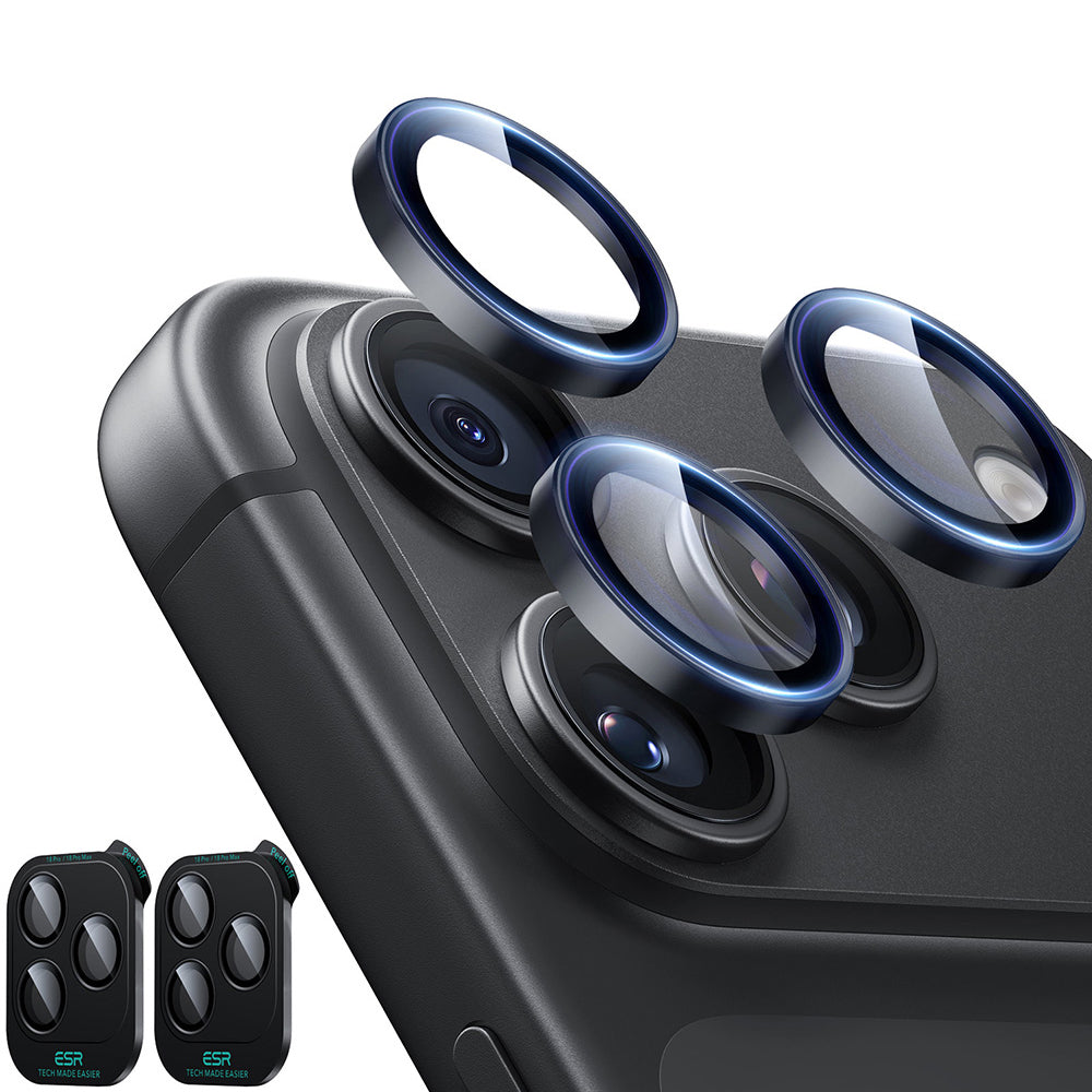 Протектор за задна камера ESR Armorite за Apple iPhone 18 Pro / 18 Pro max, закалено стъкло, комплект от 2 броя, черен