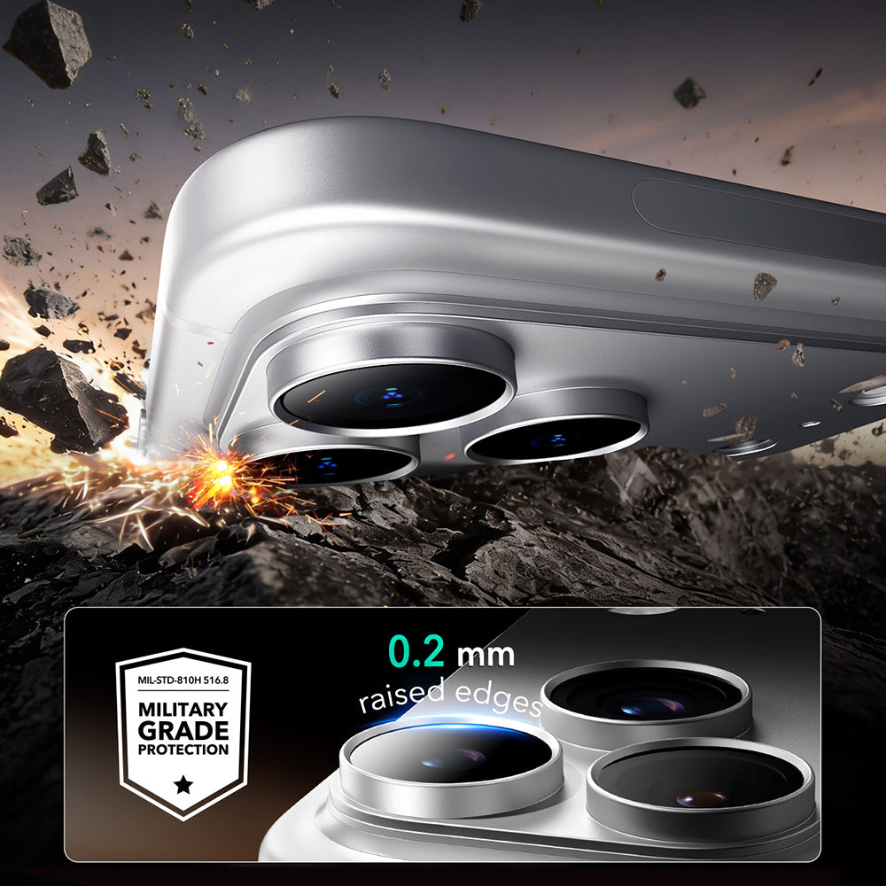 Протектор за задна камера ESR Armorite Pro за Apple iPhone 18 Pro Max, закалено стъкло, сребрист