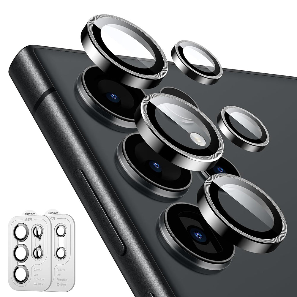 Защитно фолио ESR за задна камера за Samsung Galaxy S24 Ultra S928, закалено стъкло, комплект от 2 броя, черно.