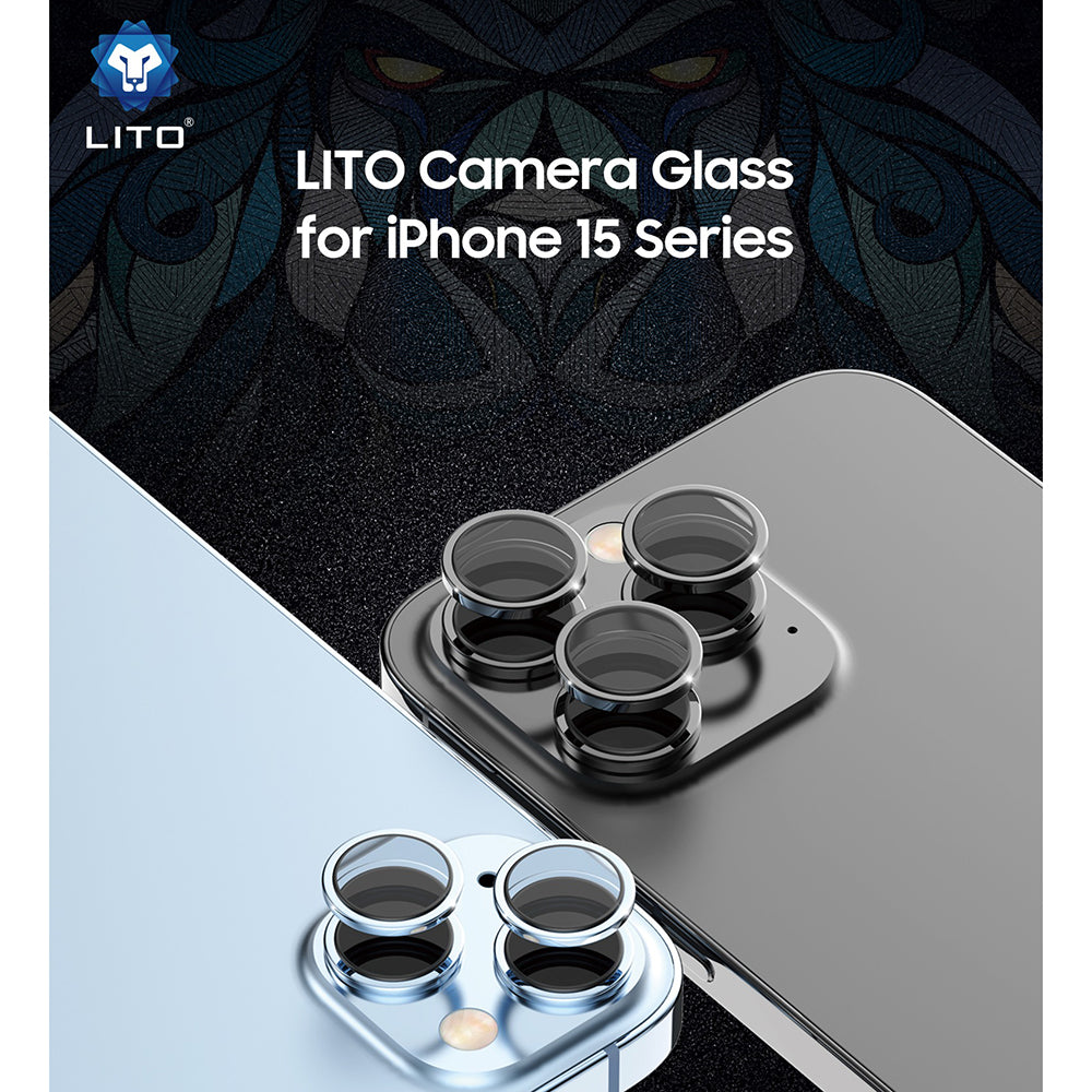 Протектор за задна камера Lito S+ за Apple iPhone 13 Pro Max / 13 Pro, закалено стъкло, сив