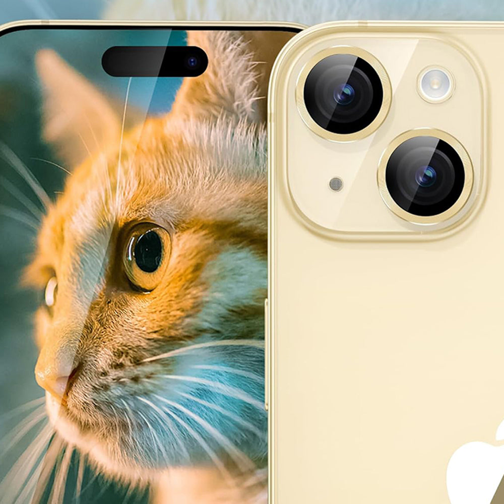 Протектор за задна камера Lito S+ за Apple iPhone 14, закалено стъкло, жълт