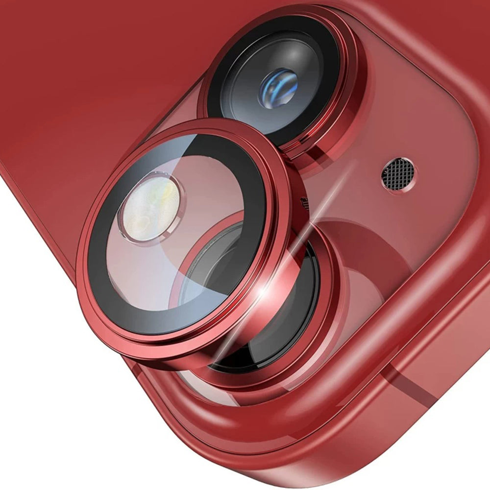Протектор за задна камера Lito S+ за Apple iPhone 14, закалено стъкло, червен