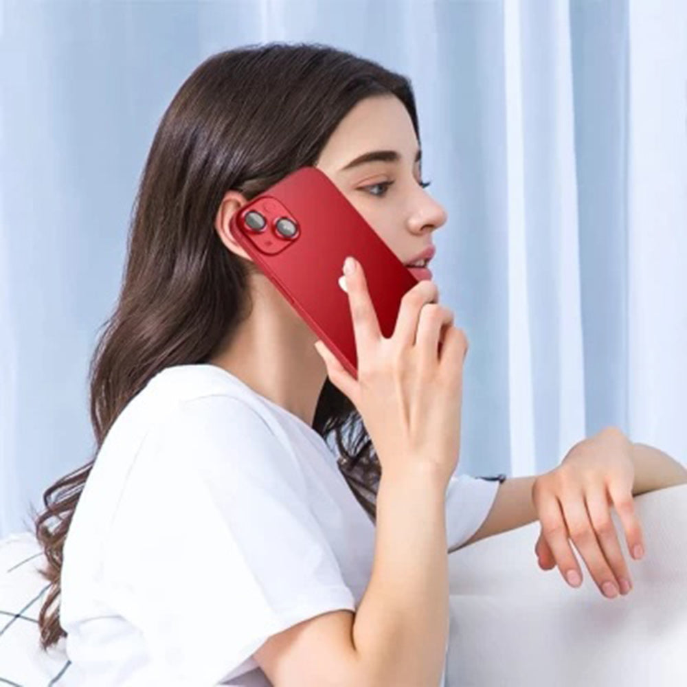 Протектор за задна камера Lito S+ за Apple iPhone 14, закалено стъкло, червен