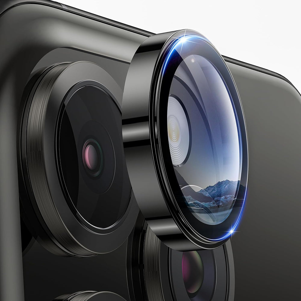 Протектор за задна камера Lito S+ за Apple iPhone 16 Pro Max / 16 Pro, закалено стъкло, черен