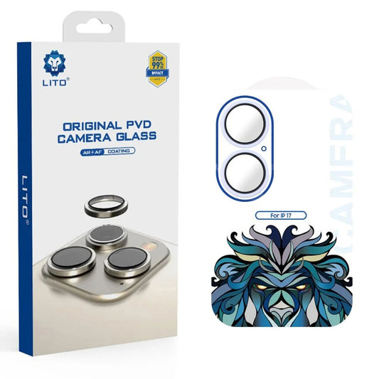 Защитно фолио Lito Titanium AR за задна камера за Apple iPhone 17, закалено стъкло, синьо