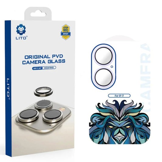 Защитно фолио за задна камера Lito Titanium AR за Apple iPhone 17, закалено стъкло, лилаво