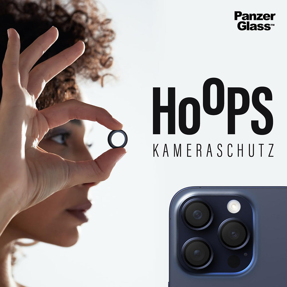 Защитно фолио за задна камера PanzerGlass Hoops за Apple iPhone 17 / 16 Plus / 16, Закалено стъкло, Прозрачно