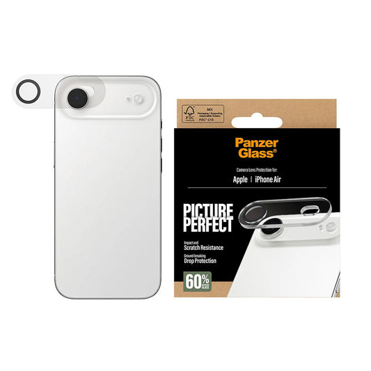 Фолио за защита на задната камера PanzerGlass PicturePerfect за Apple iPhone 17 Air, Закалено стъкло, Прозрачно