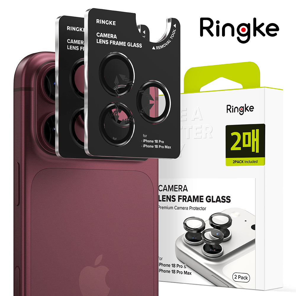 Протектор за задна камера Ringke за Apple iPhone 18 Pro / 18 Pro Max, закалено стъкло, комплект от 2 броя, прозрачен