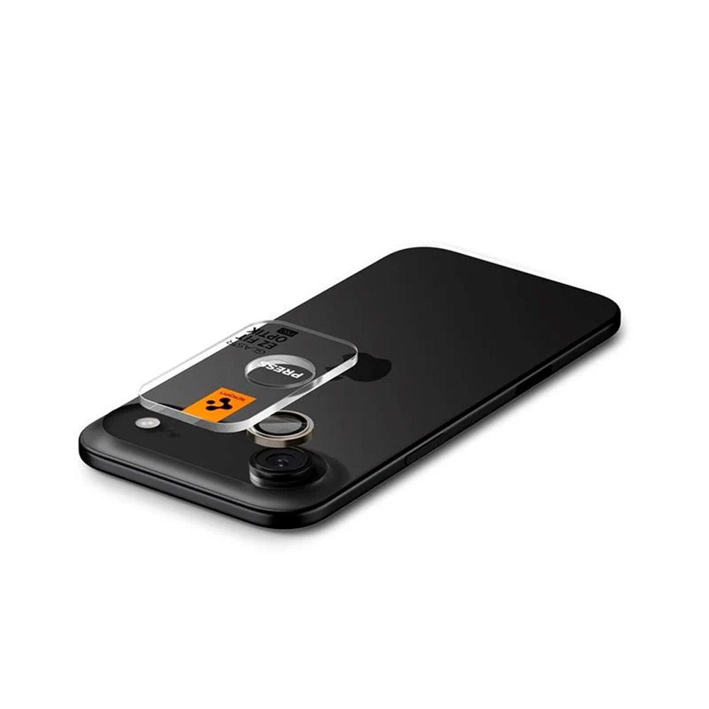Защитно фолио за задна камера Spigen GlastR EZ FIT Optik Pro за Apple iPhone 17 Air, Закалено стъкло, Комплект 2 броя, Черно AGL09863