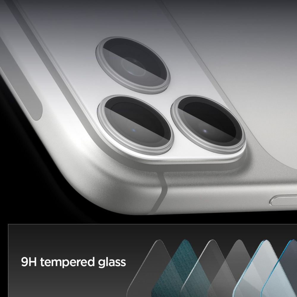 Фолио за защита на задната камера Spigen GlastR EZ FIT Optik Pro XL за Apple iPhone 17 Pro Max, закалено стъкло, сребристо AGL10652