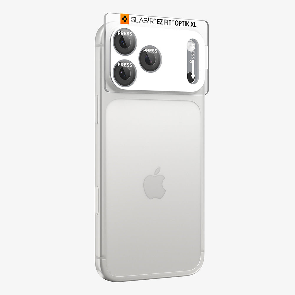 Протектор за задна камера Spigen GlastR EZ FIT Optik Pro XL за Apple iPhone 18 Pro, закалено стъкло, сребрист AGL12038