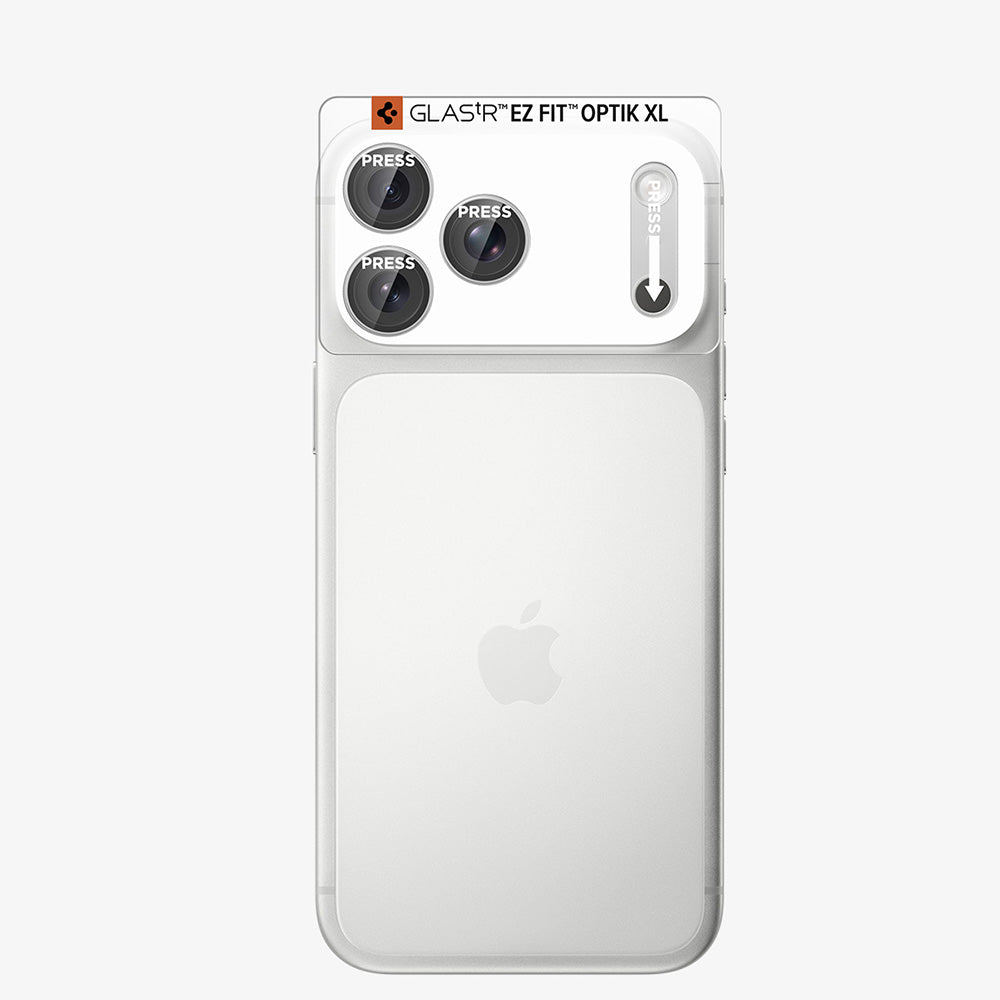 Протектор за задна камера Spigen GlastR EZ FIT Optik Pro XL за Apple iPhone 18 Pro, закалено стъкло, сребрист AGL12038