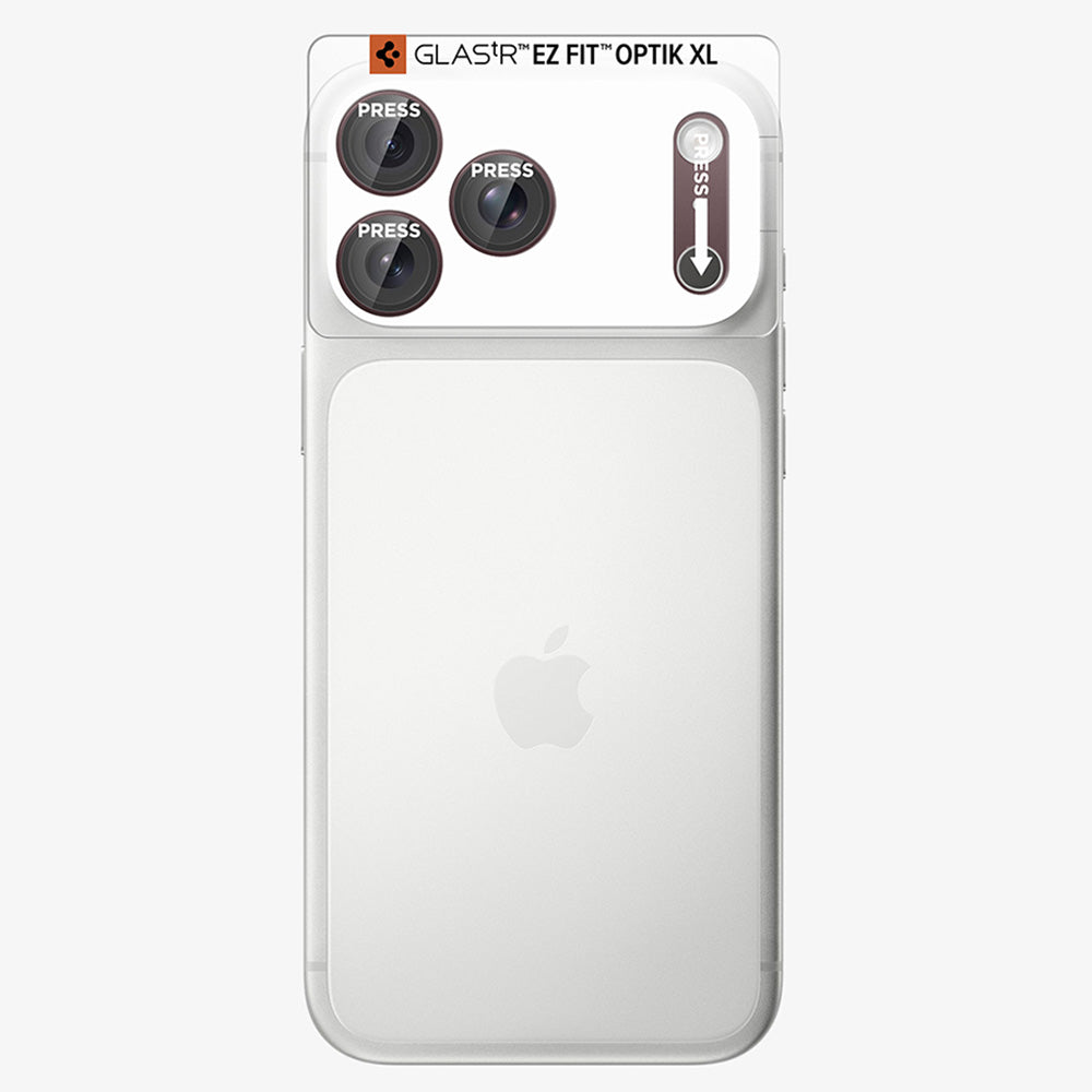Защитно фолио за задна камера Spigen GlastR EZ FIT Optik Pro XL за Apple iPhone 18 Pro, закалено стъкло, бордо AGL12036